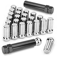Nvanvmm M14X1.5 Radmuttern, 24 StüCk 14Mmx1.5 7 Spline Drive Ahle Eichelkegel Radmuttern 2 Schwarz mit 2 SteckschlüSseln