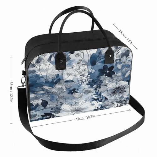 Maletín Ligero para Laptop Estampado Floral Aqua Blue miniatura 2