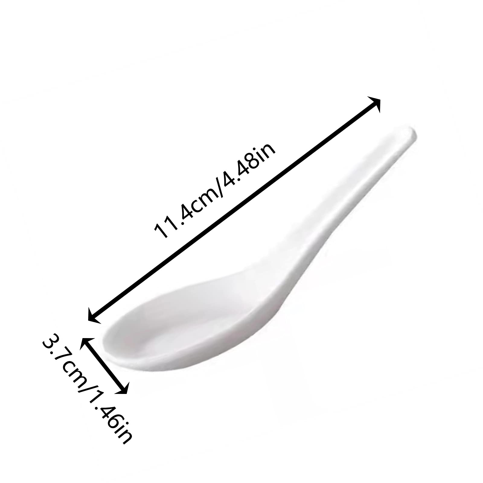 Set 10 Cucchiai Da Zuppa In Porcellana - Design Con Gancio Antiscivolo, Per Casa E Ristorante, Colore Bianco - Foto 9