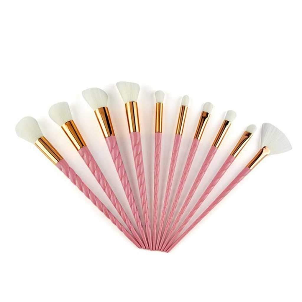 10pcs Makeup Brushes Sets Foundation Powder Cosmetic Blush Eyeshadow Women Beauty Glitter Make Up Brush Tools (Color : 2) (1)