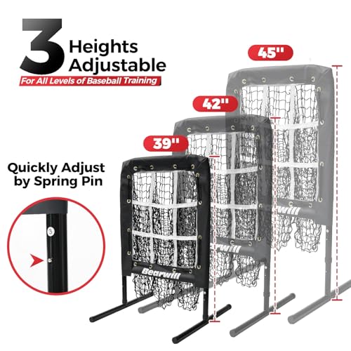 image for Bearwill Pitching Net, 9 Hole Baseball Softball Net with Strike Zone, 