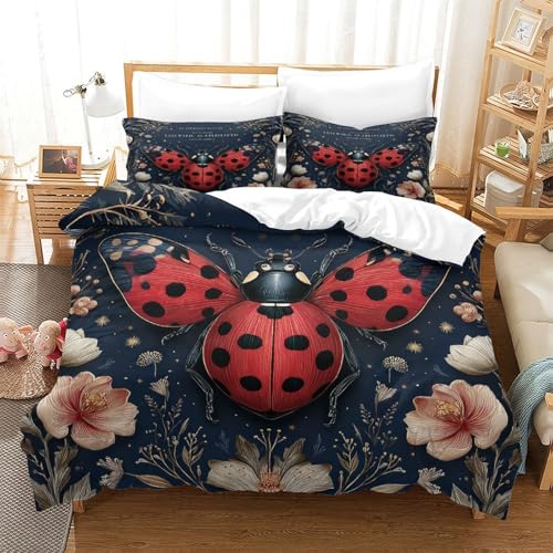 Housse de couette carpe koï anti-acariens douce lit double - 3