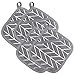 4 Pezzi Presine in Cotone Grandi Guanti da Forno Set Presine Resistente al Calore Presine in Cotone Quadrato per Appendere Forno Microonde Barbecue Grigio