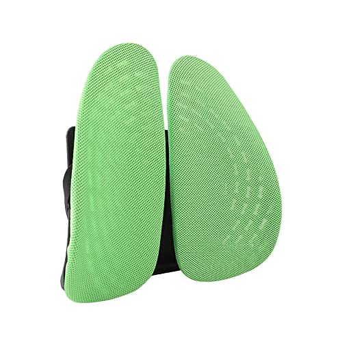 腰枕 ランバーサポート 腰当てクッション 背もたれ クッション 人間工学 椅子 上下ゴムバンド付き デスクチェア 腰痛 姿勢 対策 メッシュ素材 介護用クッション 車用 腰枕 取付バンド調節可能 洗える 運転 ゲーミングチェア オフィス (グリーン)