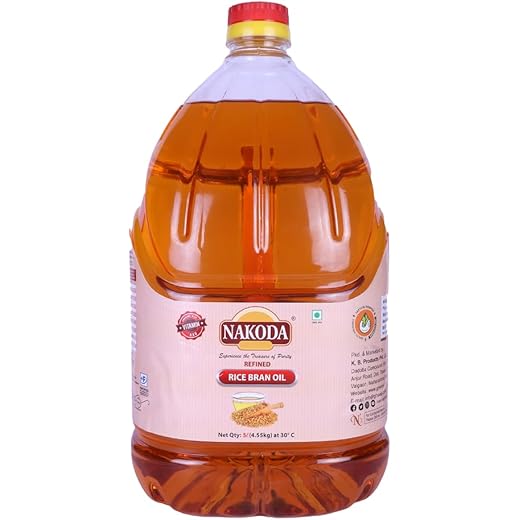 Nakoda Refined Rice Bran Oil 5 Litre Cooking Oil Source of G