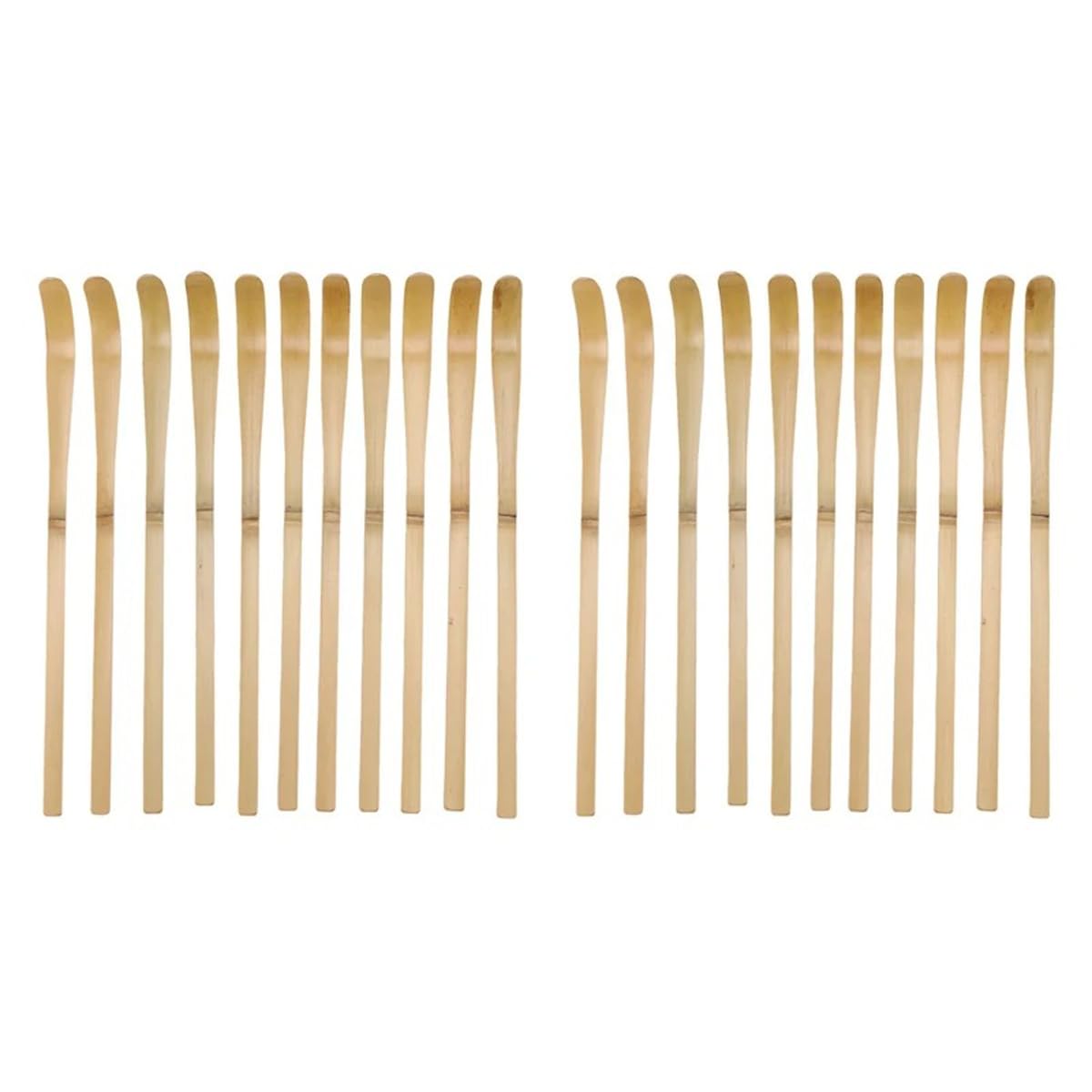 ECYC 20 Pcs Natural Bamboo Matcha Scoops, Japanese Matcha Tea Scoop Bamboo Chashaku Green Tea Spoon for Tea Coffee Powder Spices Condiments