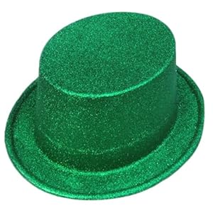 Banan Glitzernder Pork Pie Damenhut Grün