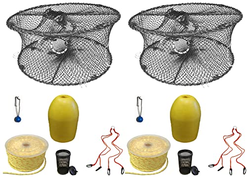 2-Pack of KUFA Sports Foldable Prawn Trap (Stretched Mesh Size:1-3/4