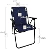 Bofigo 2 Camping Chairs Folding Chair Picnic Chair Beach Chair Navy Blue