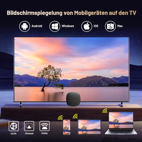 Kinhank Google TV Box, Smart TV Box 4K UHD HDR10+, Dolby Audio, Streaming Media Player Unterstützung Google/Netflix Zertifiziert, 2GB+16GB, Google Assistant, Screen Mirror, 2.4G+5G WiFi, BT5.0 – Bild 7