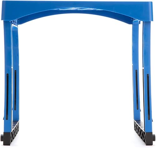 Mind Reader PLOSHELF-BLU - Organizador de estantes, altura ajustable de 11 a 14.25 pulgadas, apilable y resistente, accesorios plegables, ideal para