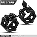 Quick-Release Safety Collars for Olympic Barbells, 2” Plates by D1F, Set of 2 - Weight Locking Clips for Weightlifting Bars - Heavy-Duty 2-inch Plate Clamps for Powerlifting, Strength Training