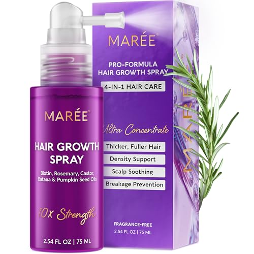 MAREE Hair Growth Spray – Caffeine, Batana, Castor & Rosemary Oil for Hair Growth – Products for...
