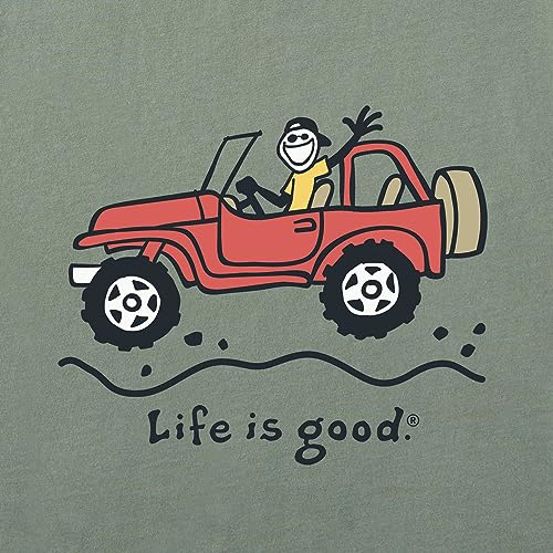 Life is Good Men's Crusher T, Short Sleeve Cotton Crew Neck Graphic Tee Shirt, Off-Road Jake2
