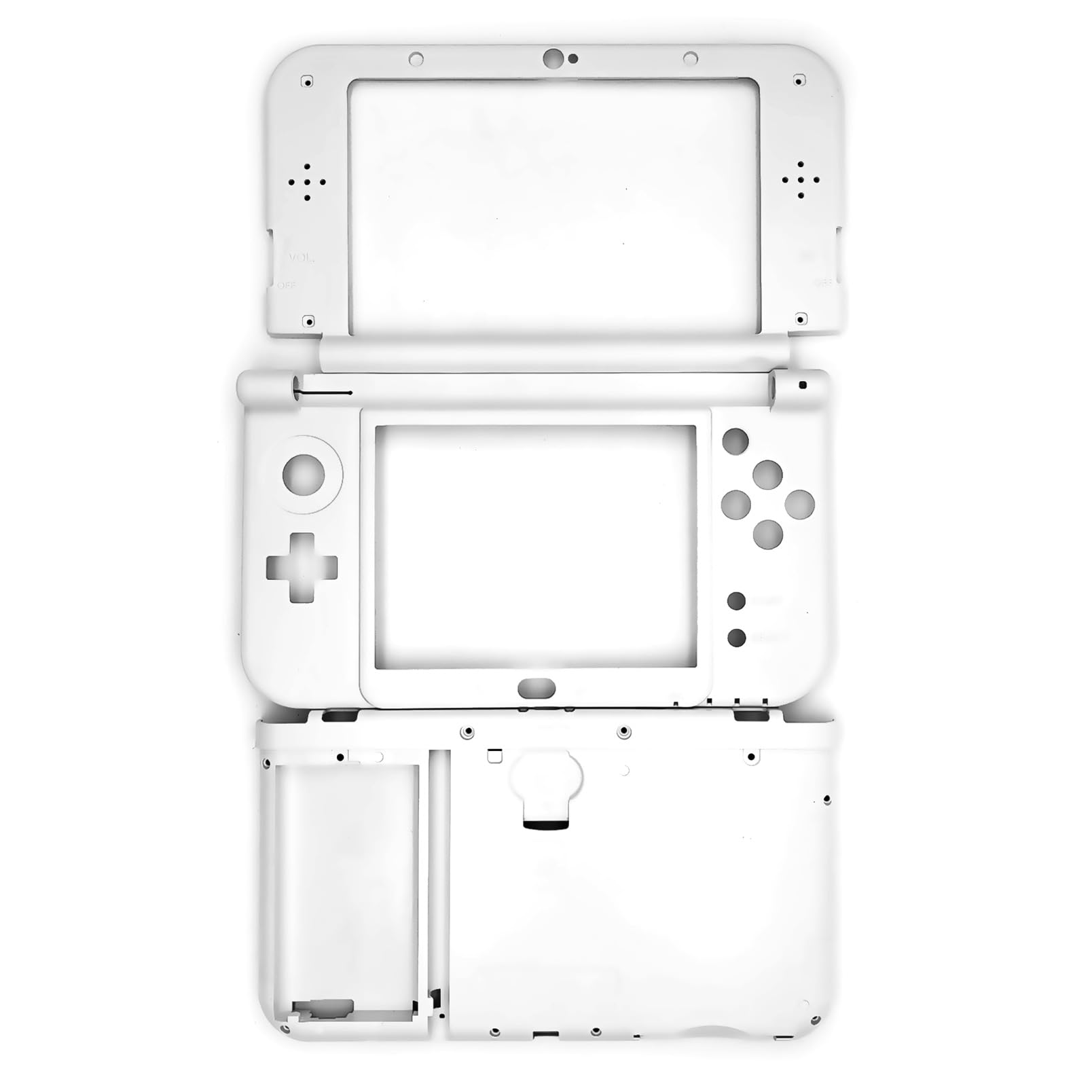 White New3DSXL Extra Housing Case Shells B C D Face 3 PCS