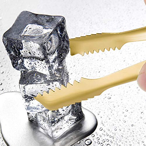 Wafjamf Ice Tongs For Ice Bucket,7 Inch Serving Tongs,Bar Tongs,304 Stainless Steel,-Gold Plated-For Bar Kitchen Restaurant thumb #5