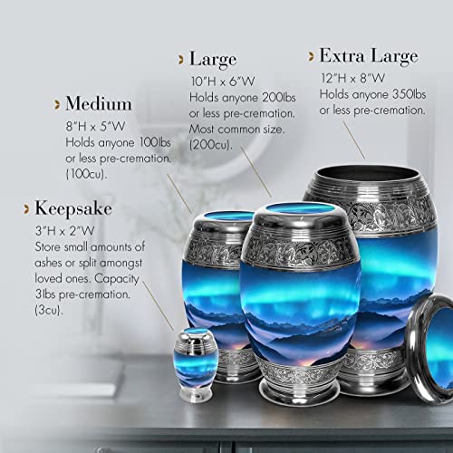 Image of Aurora Borealis Cremation Urns for Human Ashes Adult Male Urns for Ashes
