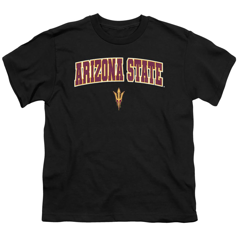 LOGOVISION Arizona State University Arch Logo Black Kids T Shirt (4) for Toddler Boys and Girls, Black