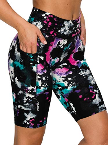 Image of ALWAYS Women's High Waist Bike Shorts - Athletic Workout Tummy Control Stretch Running Yoga Pants