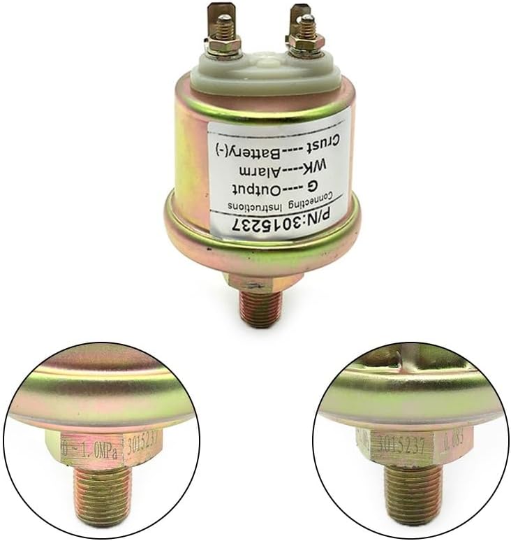 3015237S 3015237 1/8NPT Oil Pressure Sensor Around10mm Screw Size WK Alarm Switch for Diesel Generator Kit(3015237S 1 pin)