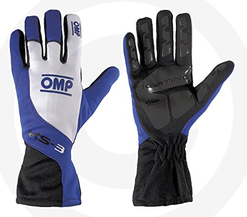 OMP 1245034 KS-3 Guanti da Kart, S, Blu/Bianco