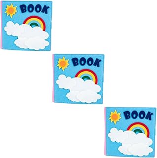 Totority 3 Peças Livro De Feltro Infantil Placa Ocupada D Livro De Feltro Cognitivo Brinquedos Para Bebês Brinquedos De Banho Infantis 3D Feltro Livros Ocupados Livro De Atividades De