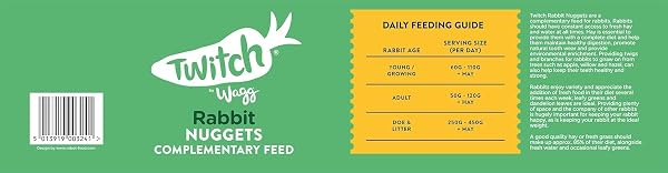 Wagg Twitch Rabbit Food 10kg - Complementary Feed Nuggets - 4