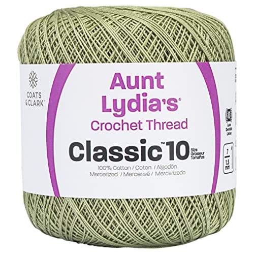 Image of Coats Crochet 154-661 Aunt Lydia's Crochet, Cotton Classic Size 10, Frosty Green