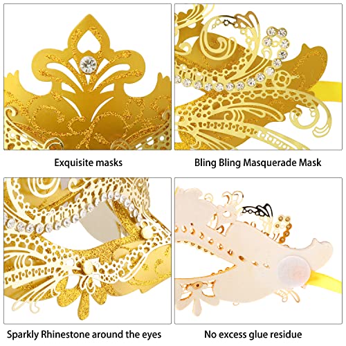 Image of Coddsmz Couple Masquerade Mask Set - Venetian & Mardi Gras Mask for Women & Men