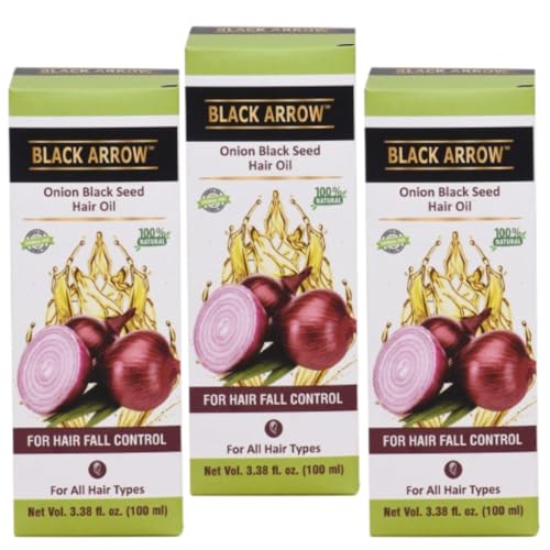 Black Arrow Organic Onion Hair Oil For Control Hair Fall & Anti – Dandruff, For men & women – 100ml x 3-300 ml