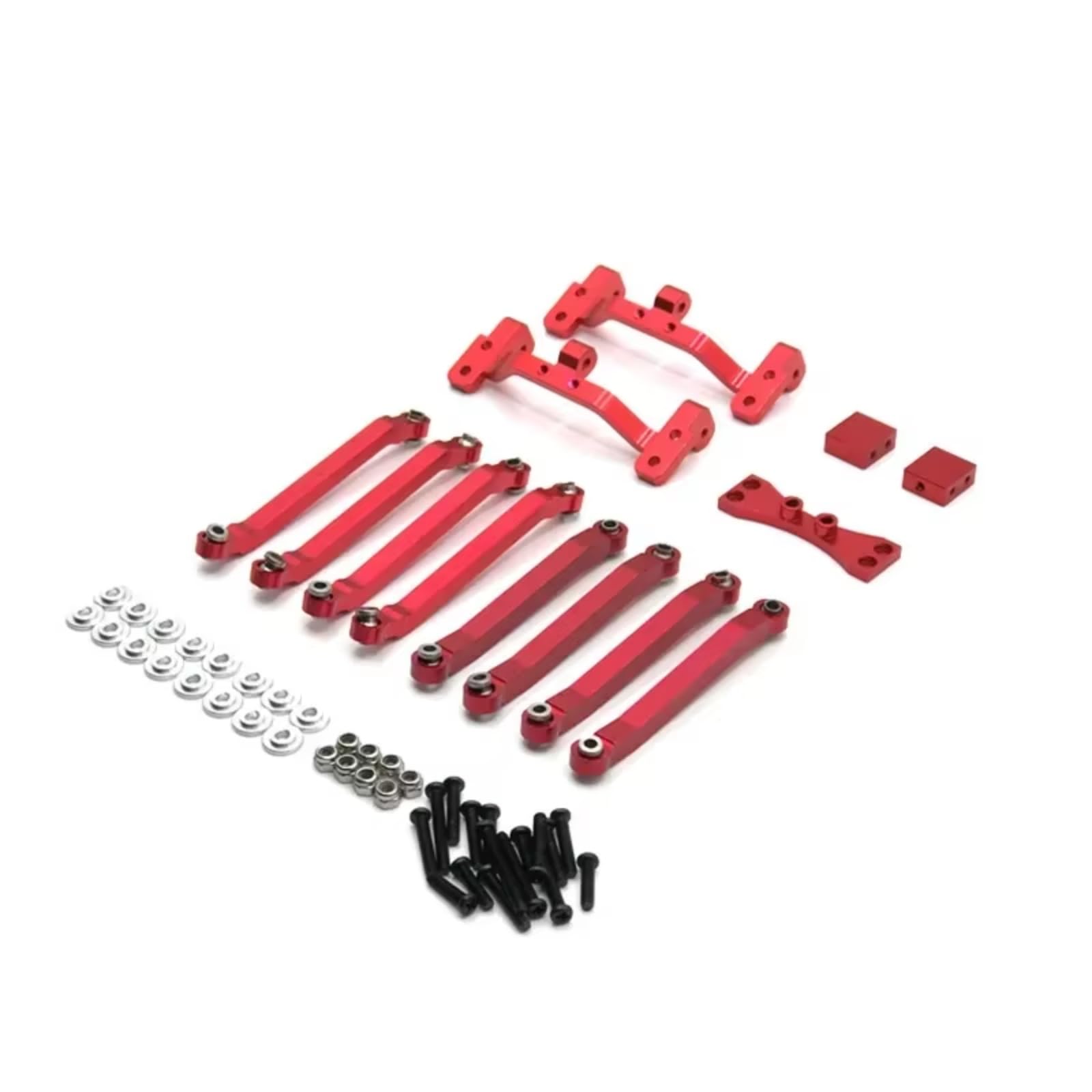Rc Special Connecting Rod for MN D90 1/12 Aluminum Alloy Wheelbase Steering Link Rod Rc Car Off-Road Tracked Vehicles Parts and Accessories Upgrades Replacement and Use(Red)