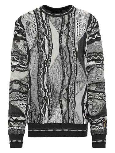 Carlo Colucci Edizione Jaquard Pullover Schwarz L