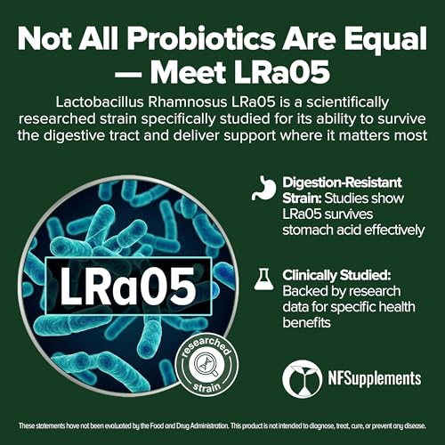 Image of Lactobacillus Rhamnosus Probiotic 240 Tablets (4 Month Supply) - Researched Strain LRa05 - 3 Billion CFU - Digestive Health & Microbiome Support - GMP Certified (240, Lactobacillus Rhamnosus)