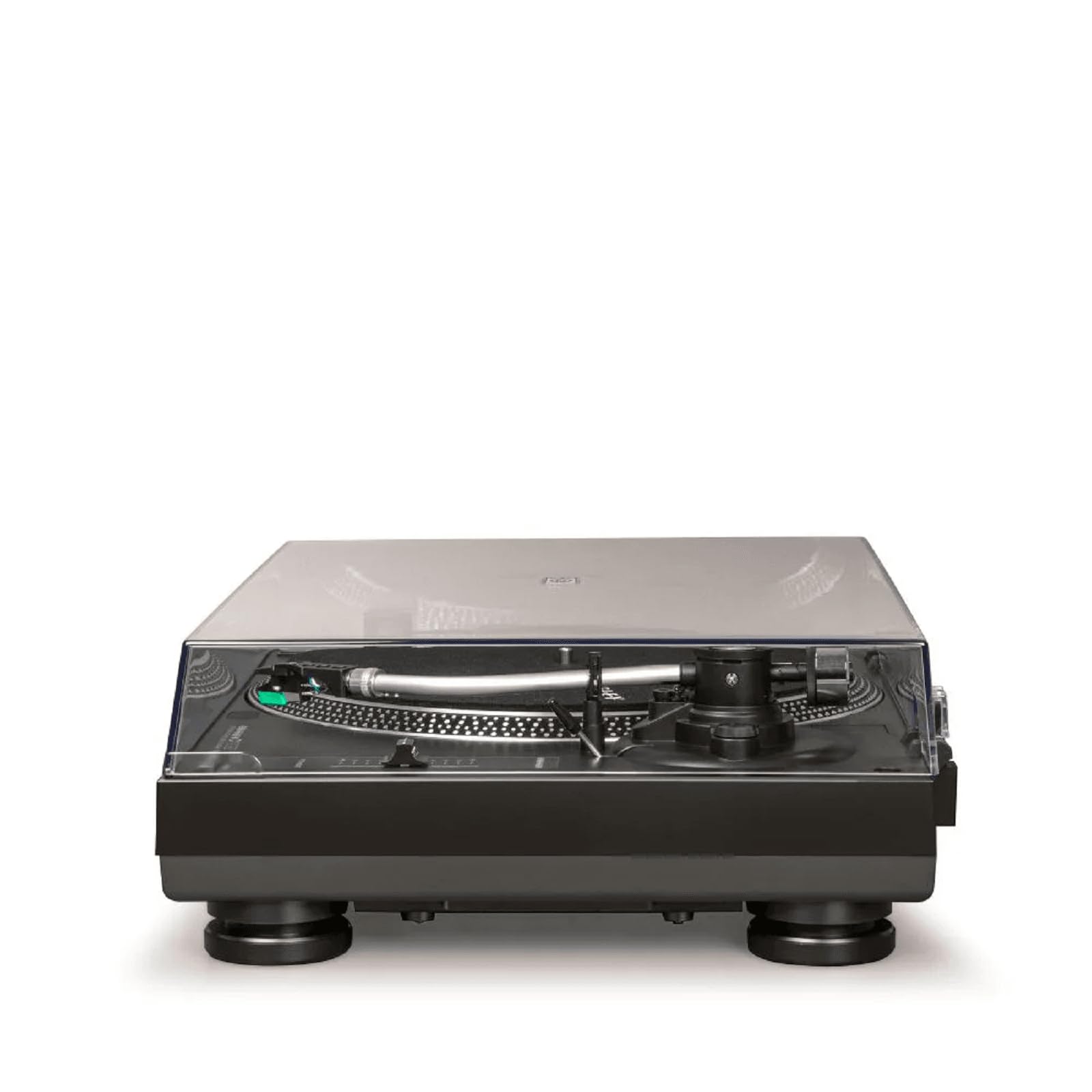 Crosley Giradischi C100BT - Lettore in vinile a 2 velocità, giradischi domestici per dischi in vinile, giradischi Bluetooth out, preamplificatore integrato, cartuccia audio-technica, nero