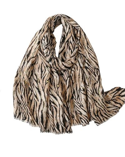 Women's Animal Fur Pattern Scarves Lady Linen Scarf Soft Sunscreen Shawls Vintage Wrap Shawl