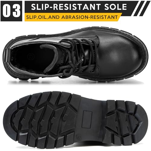 Waterproof Steel Toe Boots for Women Men, 6" Comfortable Composite Toe Work Boots Safety Construction Shoes4