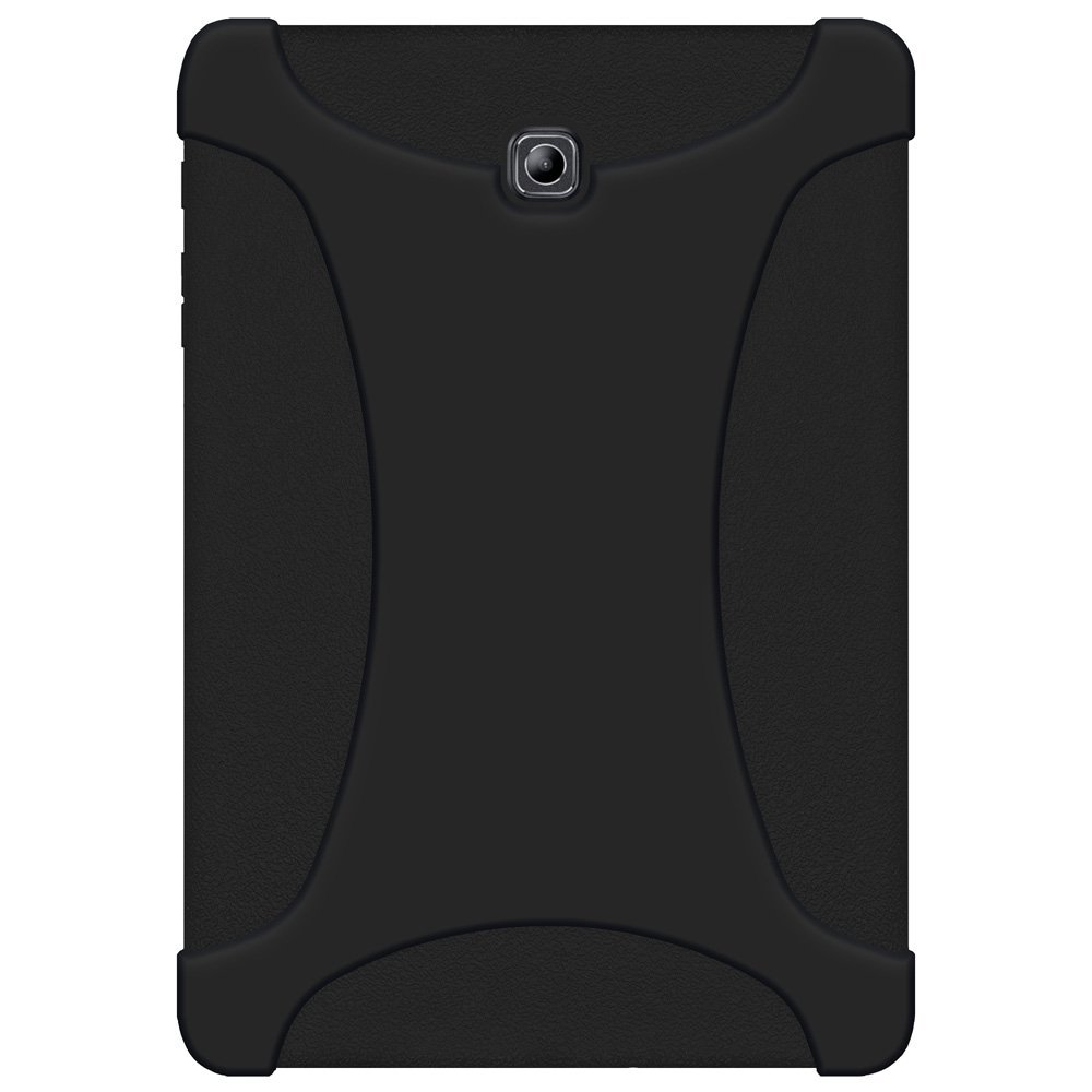 AMZER Rugged Silicone Skin Jelly Case for Samsung Galaxy Tab S2 8.0 SM-T710, Black (AMZ97951)