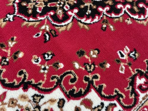 Image of TTC THREAD & TEXTURE CARPET Traditional Comfort: Power-Loomed Carpets for Living Room- Every Space Area Rug Color Red Size 8x11 Feet (240x320cm)
