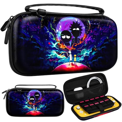 Xinocy Carrying Case for Nintendo Switch Lite 2019 Travel Carry Cases for Teen Girls Kids Boys Cute Cartoon Design Aesthetic Portable Hard Shell Covers Pouch Storage Bag for Nintendo Accessories