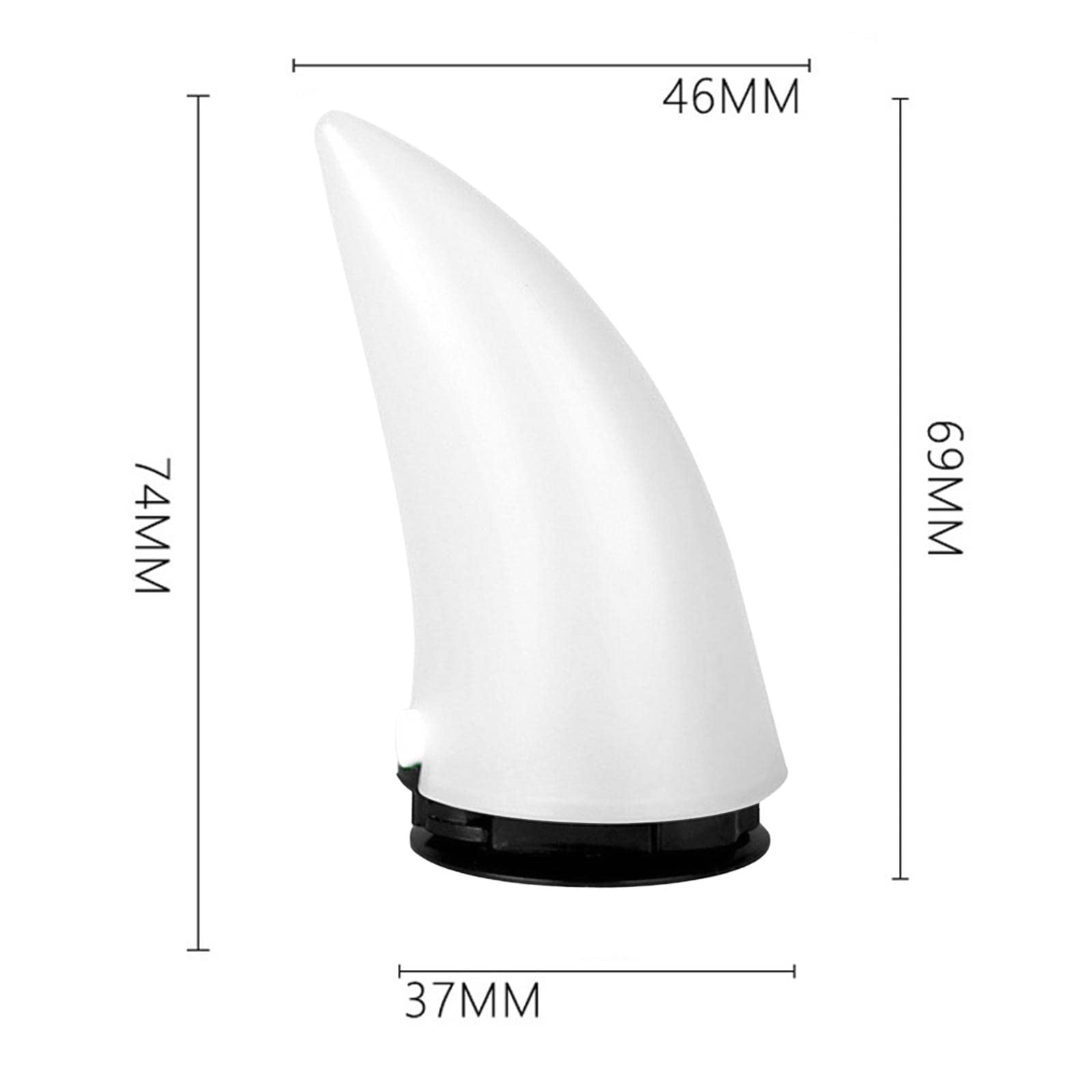Luminoso Corno per Casco Ideale per Motociclisti, Nero