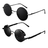 Round Sunglasses Bundle with Steampunk Sunglasses