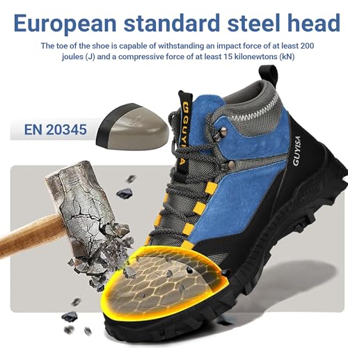 Steel Toe Work Boots for Men Safety Non Slip Comfortable Boots Industrial & Construction Boots3