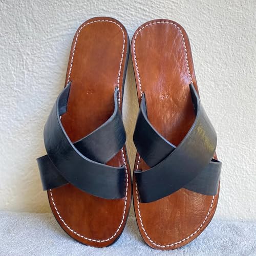 Handmade Moroccan Leather Sandals – Unique Artisian Style for Men2