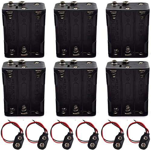 GALDOEP 6 pezzi portabatterie AA, 6 slot xDoppio