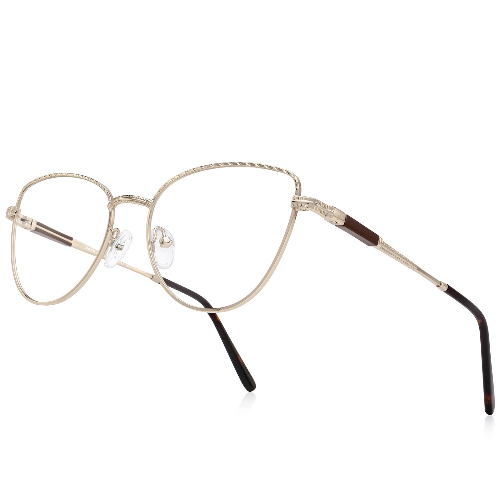 RB. Pilot Retro Cateye Reading Glasses for Women Blue Light Blocking Computer Glasses Spring Hinge Readers