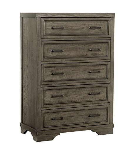 Westwood Design Foundry 5 Drawer Chest, Brushed Pewter