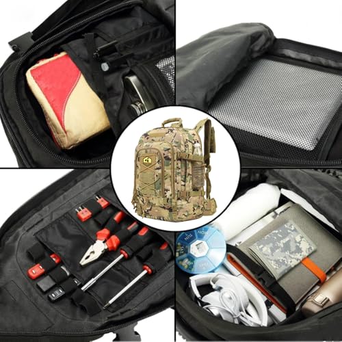 Mochila táctica impermeable 40L para senderismo hombres miniatura 5