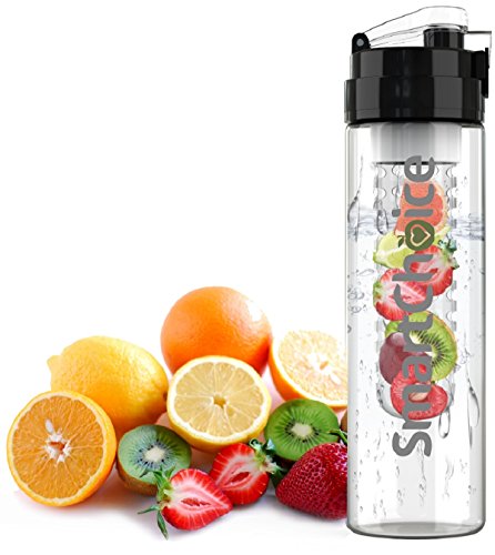 Quality Fruit Infused Water Bottle made from Eco Friendly Extra Thick Durable BPA Free Tritan plastic to help you drink your daily quota of water