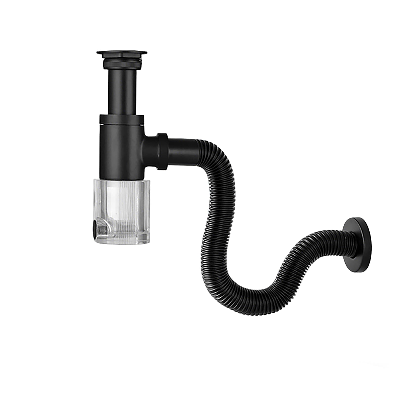 Sifon Lavabo,Abertura de Limpieza,Resistente Olores,Sifón Lavabo Flexible,Fregadero Kit de Desagüe,Sifon Cocina Fregadero Normalizado 11/4"
