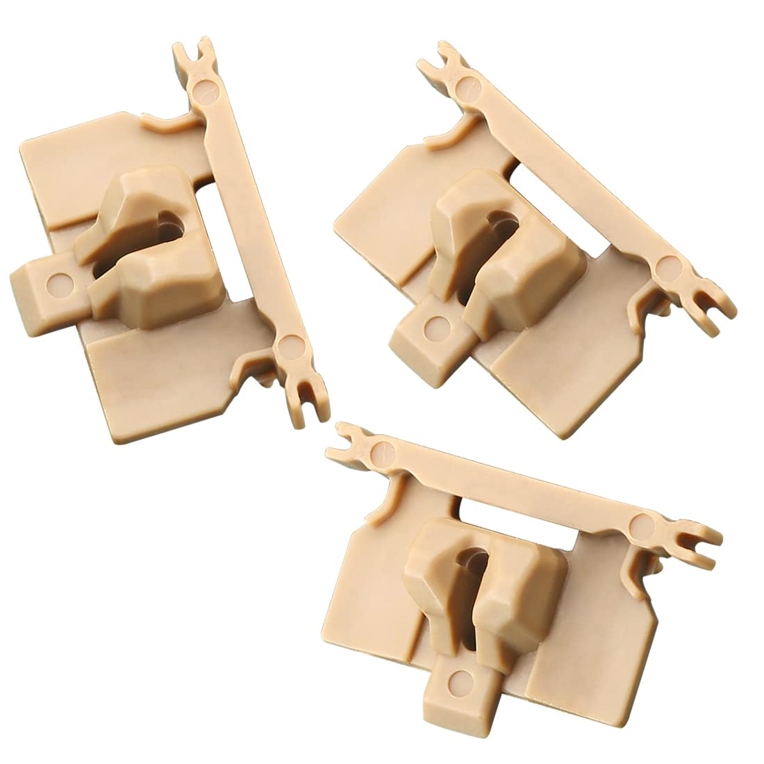 VRMETA 3 Pcs DIY Hair Clippers Accessories Cam follower Replacement Swing Head Guide Block Plastic Tongue fit Wahl Magic Clip 8148/8504/8591/1919 Repair Part (3 Brown)